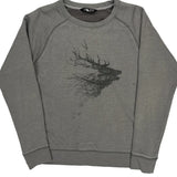 The North Face Graphic Sweatshirt - Large Grey Cotton