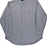 Ralph Lauren Checked Shirt - Large Blue Cotton