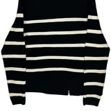 Ralph Lauren Striped Asymmetric Sweater - Medium Black & White Cotton