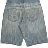 Avirex Denim Shorts - 34W 12L Light Wash Denim