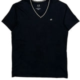 Armani Exchange T-Shirt - Large Black Cotton