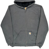 Carhartt Hoodie - Large Gray Cotton Blend