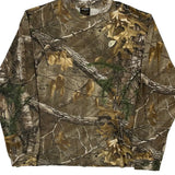 Scent Blocker Camo Long Sleeve T-Shirt - Large Brown Cotton Blend