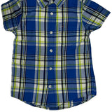 Age 4 Tommy Hilfiger Checked Short Sleeve Shirt - XS Blue Cotton