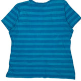 Harley Davidson Striped T-Shirt - 2XL Blue Cotton Blend