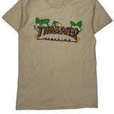 Thrasher Graphic T-Shirt - Small Beige Cotton