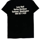 Riding Academy Harley Davidson Graphic T-Shirt - Medium Black Cotton Blend