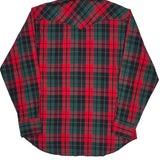 Wrangler Checked Flannel Shirt - Large Green Cotton