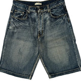 Route 66 Baggy Denim Shorts - 34W 11L Dark Wash Cotton