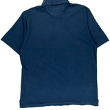Number 9 Embroidery American Eagle Polo Shirt - Large Blue Cotton