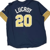 Brewers Majestic Mlb Jersey - 2XL Gold Polyester