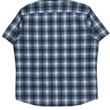 Lee Checked Short Sleeve Shirt - XL Blue Cotton