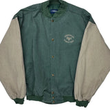 Made In USA Holloway Bomber Jacket - Large Beige Cotton