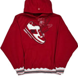 Sneaker Print Source Graphic Hoodie - 3XL Red Cotton Blend