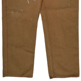 Frb229 Brn Carhartt Carpenter Trousers - 38W 32L Brown Cotton