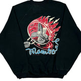Flaming Logo Mamba Graphic Sweatshirt - Large Black Cotton