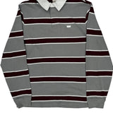 Levis Striped Rugby Shirt - Small Gray Cotton