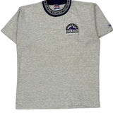 Colorado Rockies Trench Single Stitch T-Shirt - Large Gray Cotton