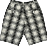Southpole Checked Shorts - 28W 11L Black & White Cotton
