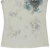 Black Hills Harley Davidson Graphic Tank Top - Medium Blue Cotton