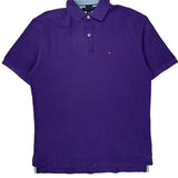 Tommy Hilfiger Polo Shirt - Large Purple Cotton