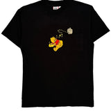 Winnie The Pooh Disney Cartoon T-Shirt - Small Black Cotton