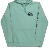 Quiksilver Spellout Hoodie - XL Green Cotton