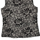 The North Face Vest - Large Black & White Polyester