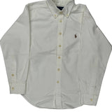 Age 10 Ralph Lauren Shirt - Medium White Cotton