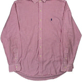 Polo By Ralph Lauren Checked Shirt - Large Pink Cotton