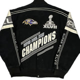 Baltimore Ravens XLvii Nfl Super Bowl Varsity Jacket - XL Black Polyester