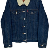 Levis Sherpa Lined Denim Jacket - Small Blue Denim