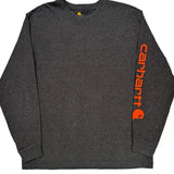 Carhartt Long Sleeve T-Shirt - XL Gray Cotton