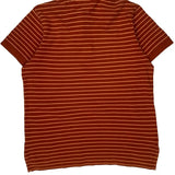Tommy Hilfiger Striped Polo Shirt - Small Red Cotton