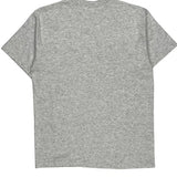 Single Stitch Hanes Cartoon T-Shirt - Large Gray Cotton Blend