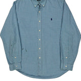 Ralph Lauren Checked Shirt - Large Blue Cotton