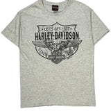 Richmond Harley Davidson Graphic T-Shirt - XL Gray Cotton
