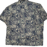 Ho Aloha Floral Hawaiian Shirt - 2XL White Cotton
