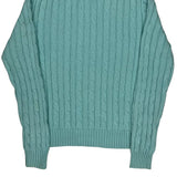 Polo By Ralph Lauren Cable Knit Sweater - Large Blue Cotton