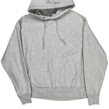 Reverse Weave Champion Hoodie - Large Gray Cotton Blend