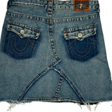 True Religion Mini Skirt - 29W UK 10 Light Wash Denim