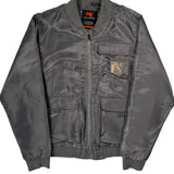 Ma-1 Riot Empire Dream Bomber Jacket - Medium Gray Polyester