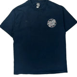 Skateboarding Santa Cruz Graphic T-Shirt - Large Navy Cotton