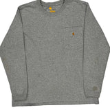Carhartt Long Sleeve T-Shirt - XL Grey Cotton