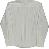Collarless Boss Shirt - XL White Cotton
