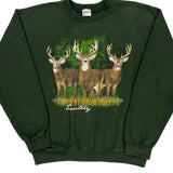 Gildan Graphic Sweatshirt - Medium Green Cotton Blend