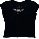 Harley Davidson Graphic T-Shirt - Medium Black Cotton