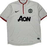 Manchester United Nike 2012-14 Away Football Shirt - XL White Polyester