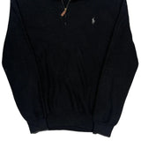 Polo By Ralph Lauren 1/4 Zip - Large Black Cotton