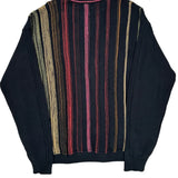 Unbranded Striped Sweater - XL Black Cotton